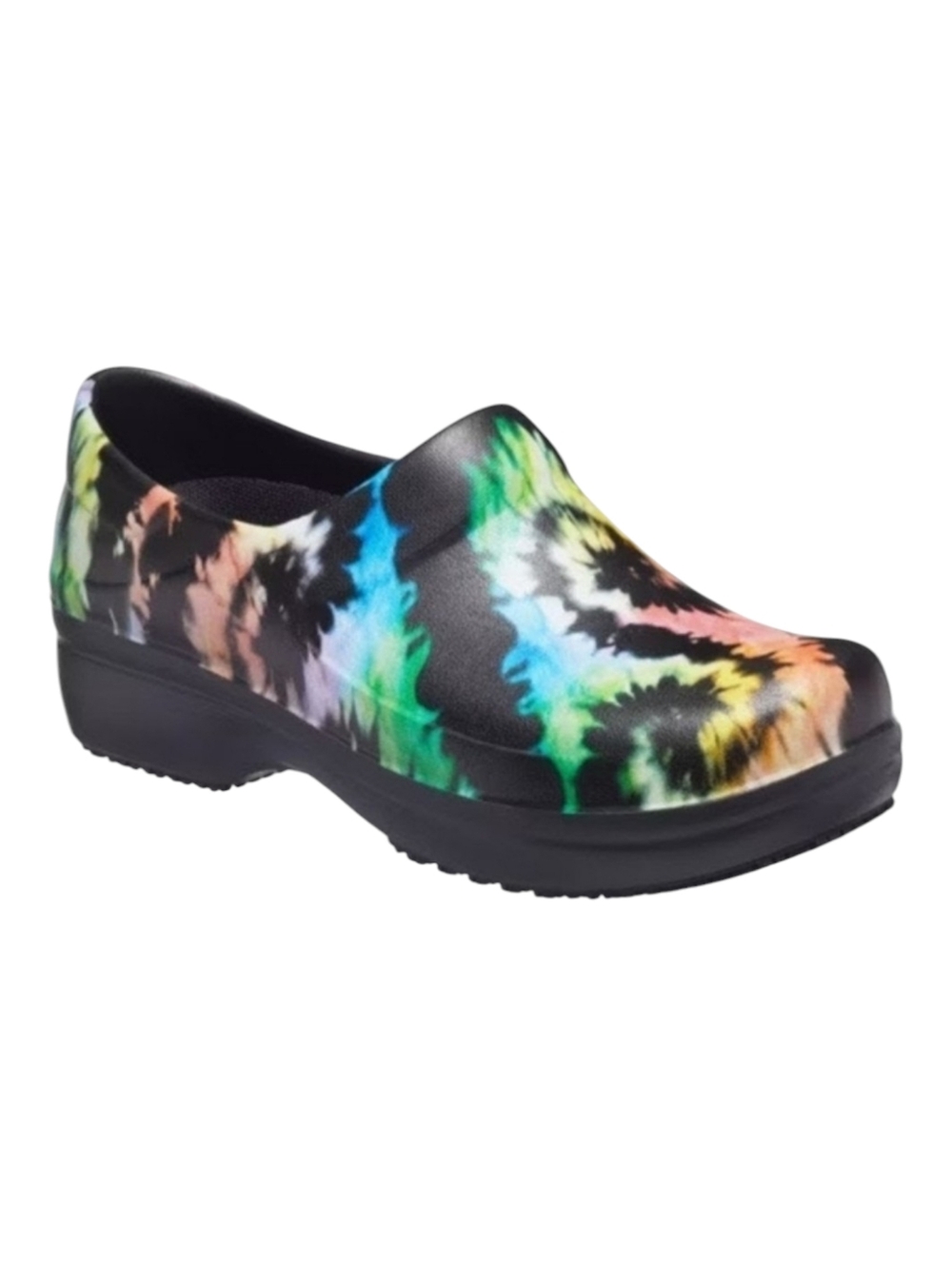 CROCS Neria Pro II Tye Dye Swirl Clogs Shoes Pink Green Blue Black 8